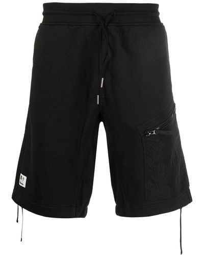 Blauer Pantalones cortos de chándal con parche del logo - Negro
