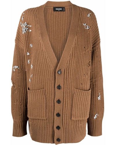 DSquared² Cardigan à ornements en cristal - Multicolore