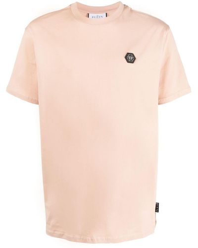 Philipp Plein Logo-patch Cotton T-shirt - Pink