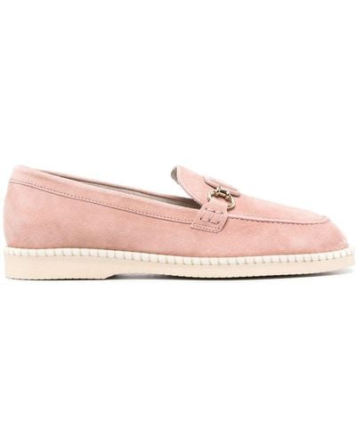 Hogan Deconstructed H642 Suede Loafers - Pink