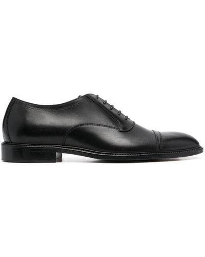 Sergio Rossi Low-block Heel Derby Shoes - Black