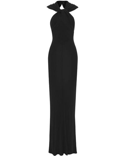 Saint Laurent Hooded Long Dress - Black