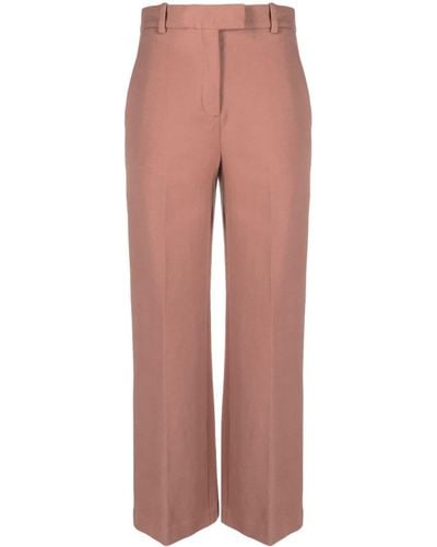 Circolo 1901 Straight-leg Cotton Blend Trousers - Pink