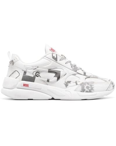 DIESEL Panelled-design Low-top Sneakers - White