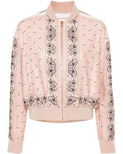 Palm Angels | Bomber stampa paisley | female | ROSA | S