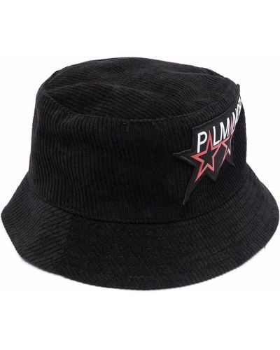 Palm Angels Sombrero de pescador Racing Stars - Negro