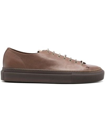 Buttero Tanino Leather Trainers - Brown