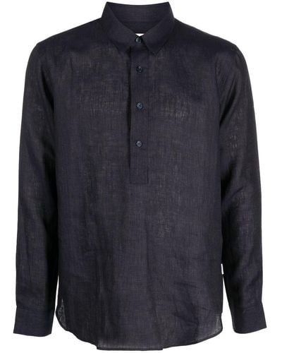 Orlebar Brown Long-sleeve Linen Shirt - Blue