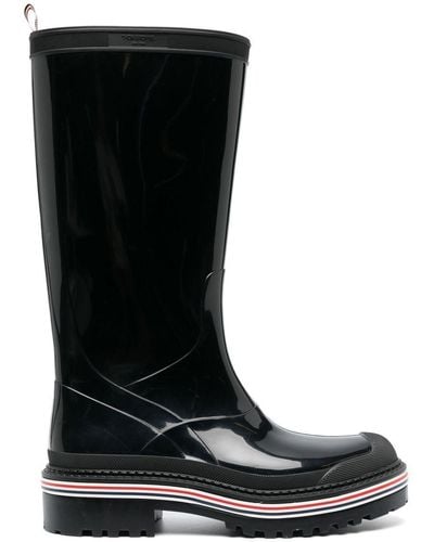 Thom Browne Rwb Detail Rain Boots - Black