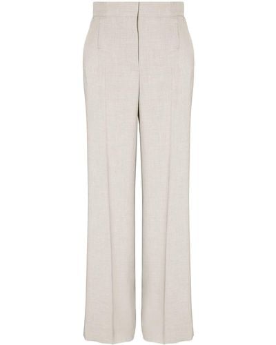 Tory Burch Tailored Melange Trousers - White