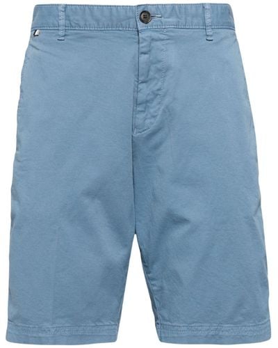 BOSS Stretch-cotton Chino Shorts - Blue