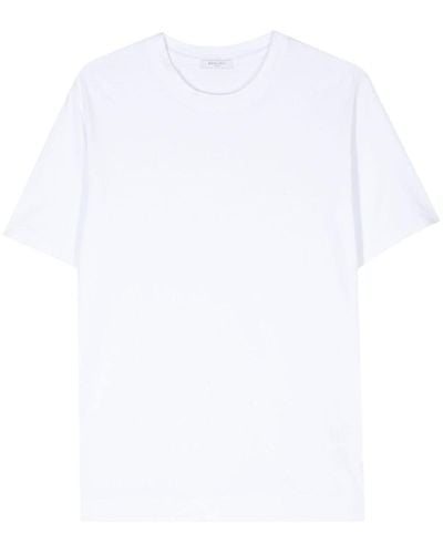 Boglioli T-shirt en coton à col rond - Blanc