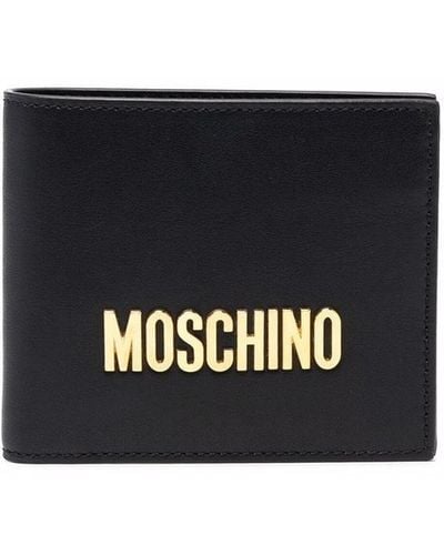 Moschino Portemonnaie mit Logo-Schild - Schwarz