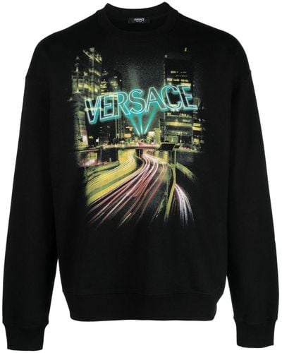 Versace City Lights スウェットシャツ - ブラック