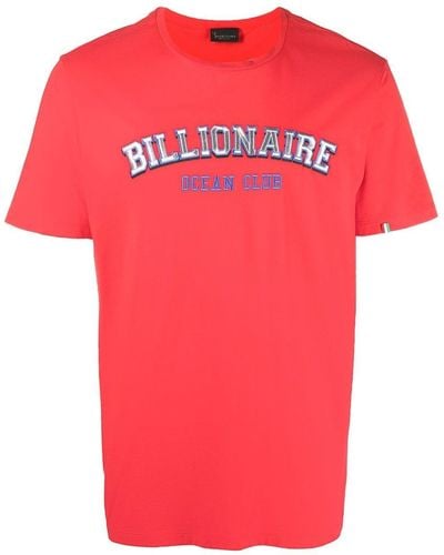 Billionaire Logo-print T-shirt - Pink