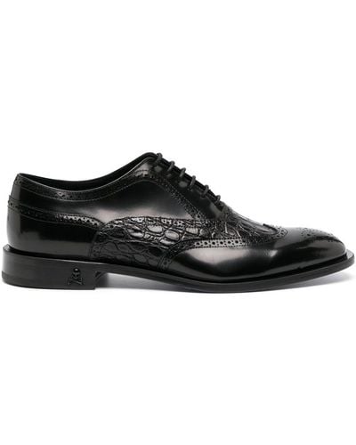 Philipp Plein Leather Derby Oxford Shoes - Black