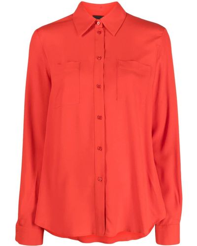 Pinko Long-sleeved Button-up Shirt - Red