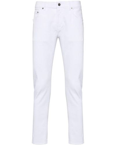 Dondup Jeans slim a vita media - Bianco