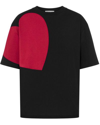 Moschino Heart-print Cotton T-shirt - Black