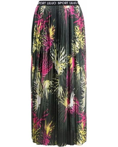 Liu Jo Tropical Print Skirt - Black