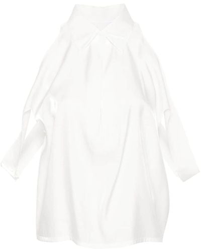 Genny Schulterfreie Bluse - Weiß