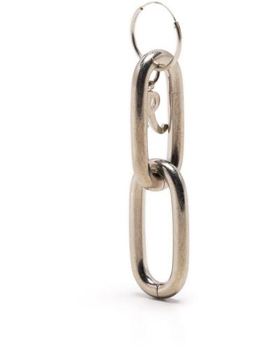 Raf Simons Chain-link Detail Earring - White