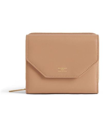 Balenciaga Envelope Compact Wallet - Natural