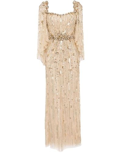 Jenny Packham Brightstar Crystal-embellished Gown - Natural
