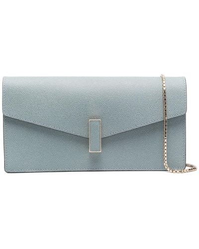 Valextra Iside Leather Clutch Bag - Grey