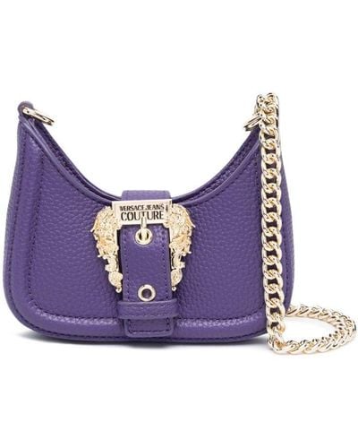 Versace Couture Barocco-buckle Mini Bag - Purple