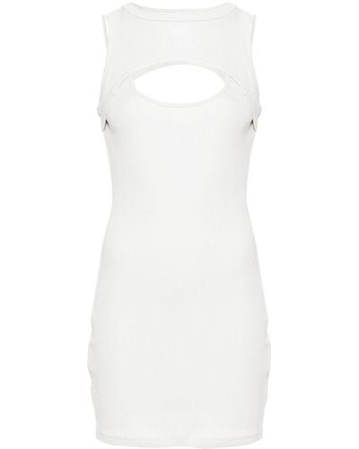 Off-White c/o Virgil Abloh Cut-out ribbed-knit dress - Blanco