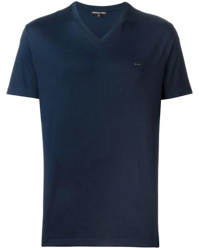 Michael Kors Vネック Tシャツ - ブルー