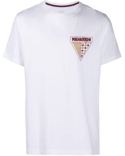 Maharishi Camiseta con logo bordado - Blanco