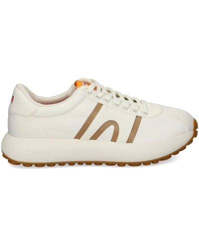 Camper Panelled Lace-up Trainers - White