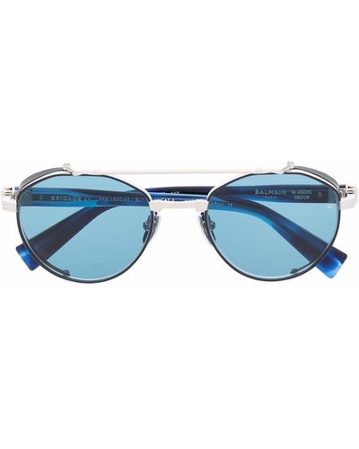BALMAIN EYEWEAR Round-frame Sunglasses - Blue