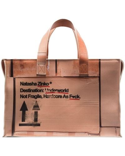Natasha Zinko Bolso shopper oversize con diseño de caja - Multicolor