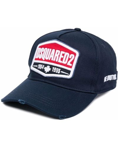 DSquared² Cappello da baseball con ricamo - Blu
