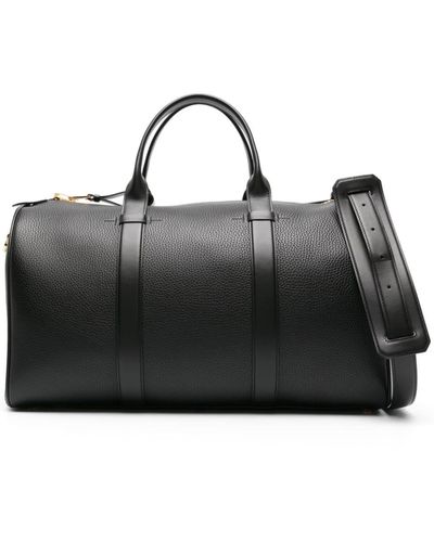 Tom Ford Grained Leather Holdall - Black