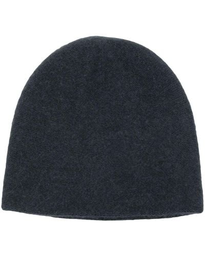 N.Peal Cashmere Double Layer Cashmere Beanie - Blue