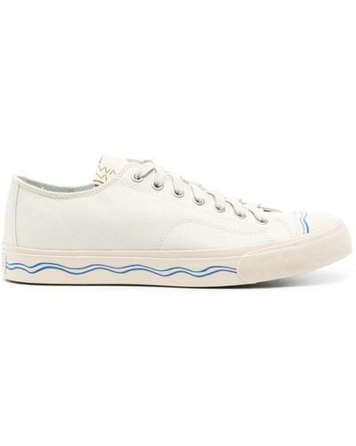Visvim Wave-Print Sneakers - White