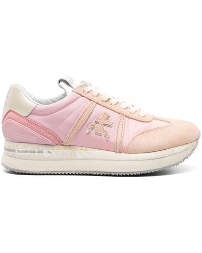 Premiata Conny 6673 Panelled Trainers - Pink