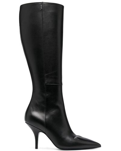 Patrizia Pepe 90mm Leather Knee-high Boots - Black