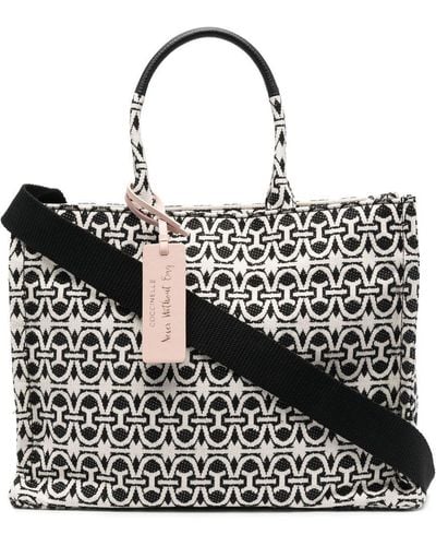 Coccinelle Never Without Monogram Tote Bag - Black