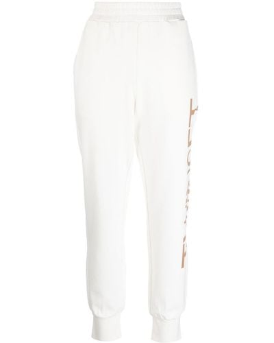 Twin Set Pantalon de jogging à logo imprimé - Blanc