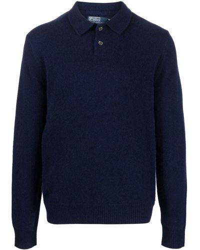 Polo Ralph Lauren ロングスリーブ カシミアポロシャツ - ブルー
