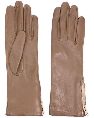 Eleventy Full-finger Leather Gloves - Natural