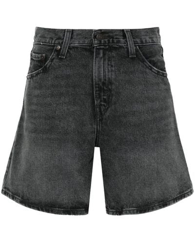 Levi's Jeans-Shorts mit hohem Bund - Grau