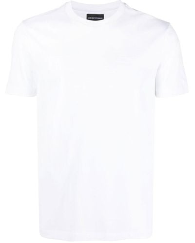 Emporio Armani T-shirt en coton à manches courtes - Blanc