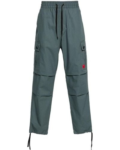 HUGO Pantalones cargo con diseño rasgado - Azul