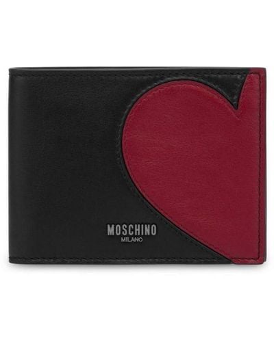 Moschino Heart-motif Leather Wallet - Red